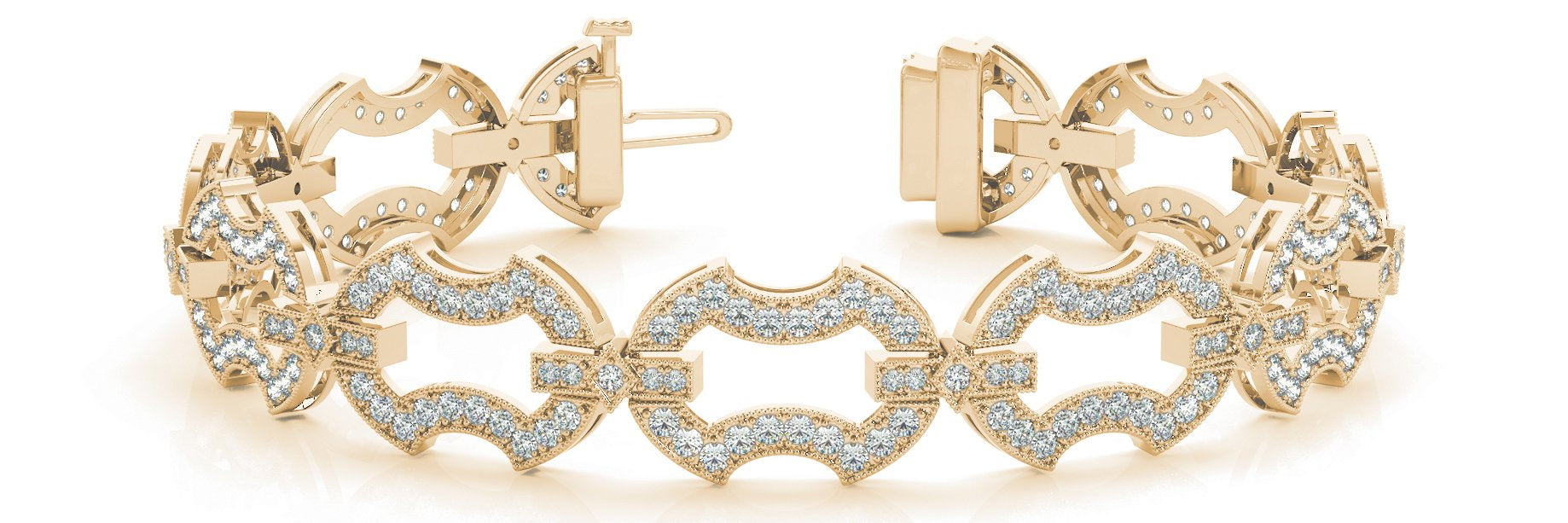 Fancy Diamond Bracelet Ladies 2.79ct tw - 14kt Yellow Gold
