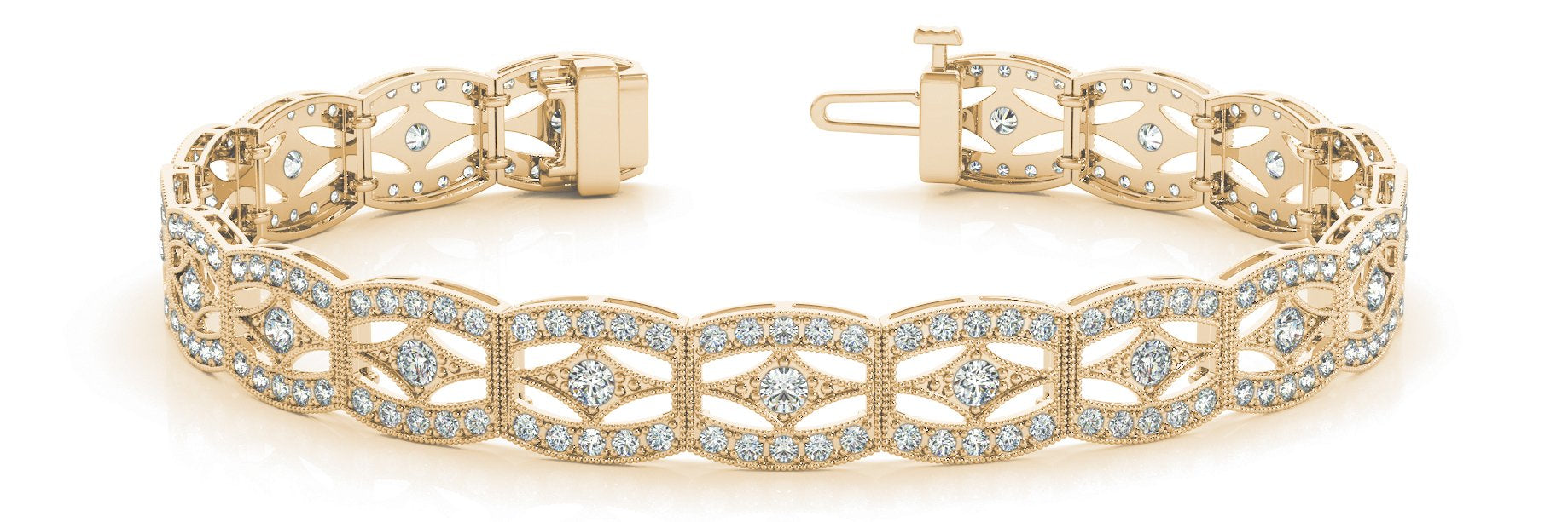 Fancy Diamond Bracelet Ladies 2.68ct tw - 14kt Yellow Gold