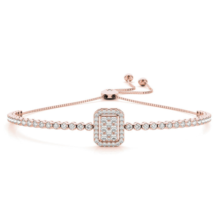 Fancy Diamond Bracelet Ladies 1.53ct tw - 14kt Rose Gold