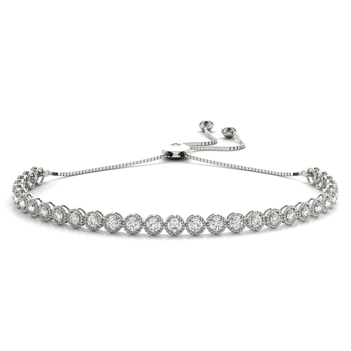 Fancy Diamond Bracelet Ladies 0.72ct tw - 14kt White Gold