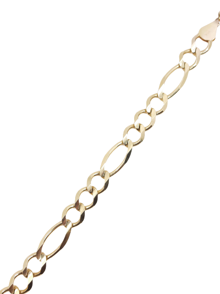 Figaro Link Bracelet 14kt 10MM 8"