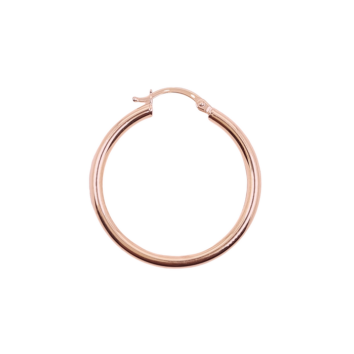 14kt Gold Hoop 32MM high polish hoop 2.5MM thick