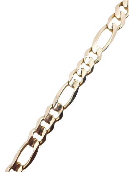 Figaro Link Bracelet 14kt 12MM 8.5"