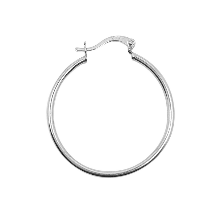 14kt Gold Hoop 32MM high polish hoop 1.5MM thick