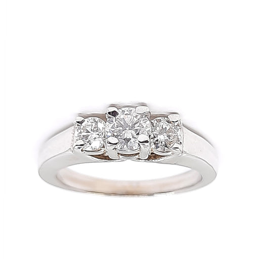 Diamond Ring 3Stone Women's 0.85ct tw with 14kt Gold