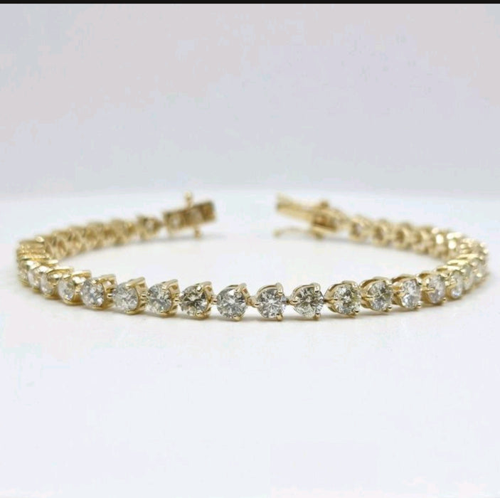 Diamond Bracelet 10.00ct tw Ladies - 14kt Gold