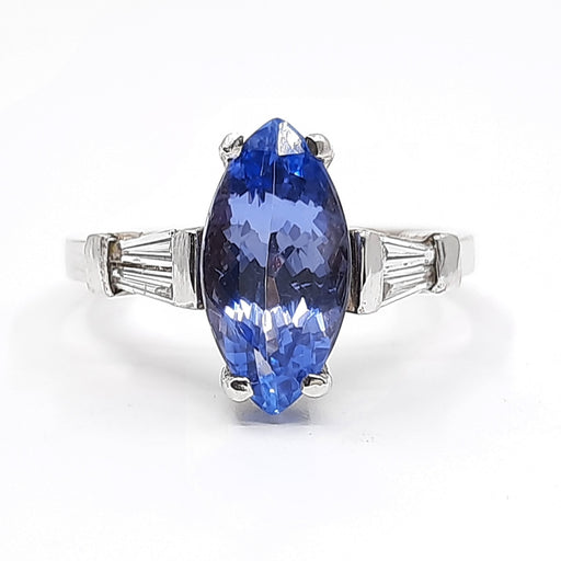 Tanzanite 1.30ct tw Ring with 0.35ct tw Diamonds in 14kt Gold