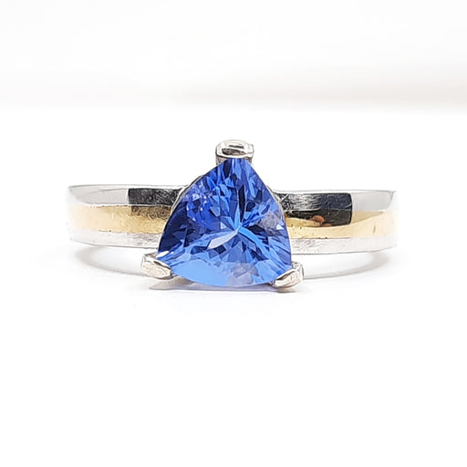 Tanzanite 0.90ct tw Ring & Platinum/18kt Gold