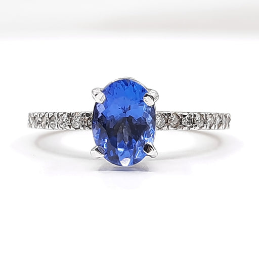 Tanzanite 1.40ct tw Ring with 0.25ct tw Diamonds in 14kt Gold