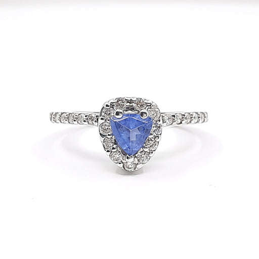 Tanzanite 0.50 ct tw Ring with 0.40ct tw Diamonds in 14kt Gold