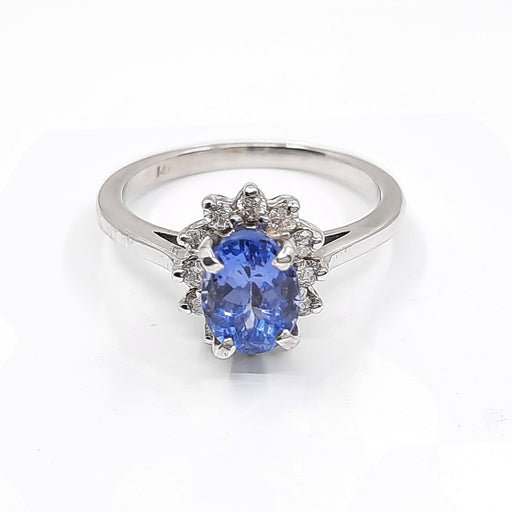 Tanzanite 1.30ct tw Ring with 0.30ct tw Diamonds in 14kt Gold