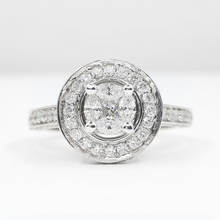 Round Diamond 0.80ct tw Engagement Ring Women's 14kt Gold