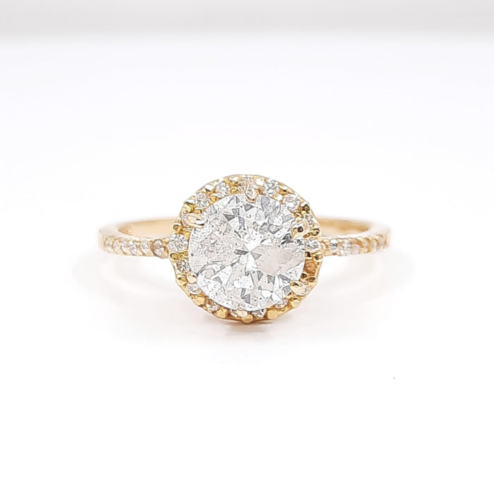 Round Diamond 1.65ct tw Engagement Ring Women's 14kt Gold