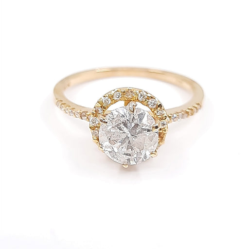 Round Diamond 1.65ct tw Engagement Ring Women's 14kt Gold