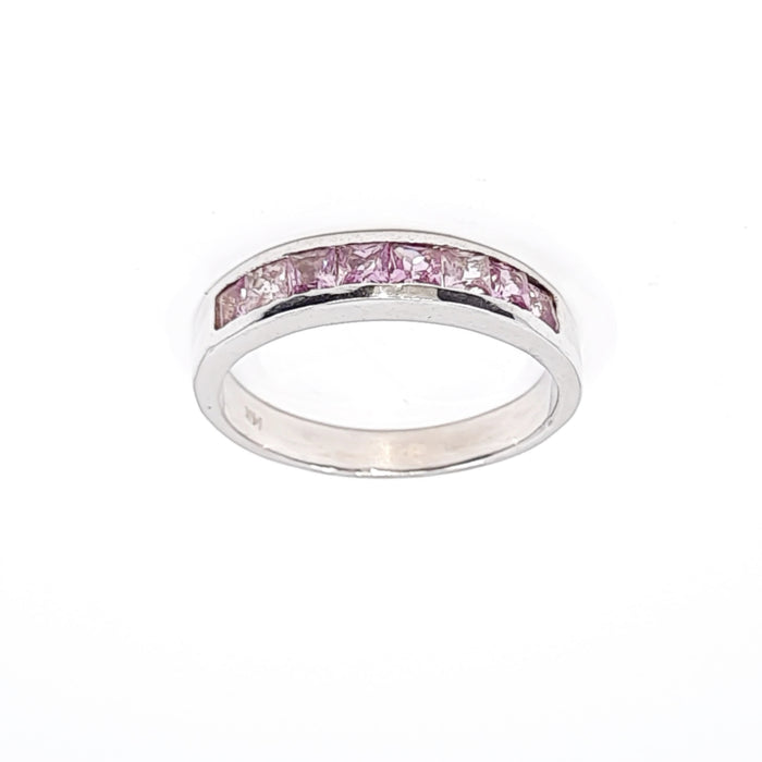 Pink Sapphire 0.60ct tw Women's Band 14kt Gold