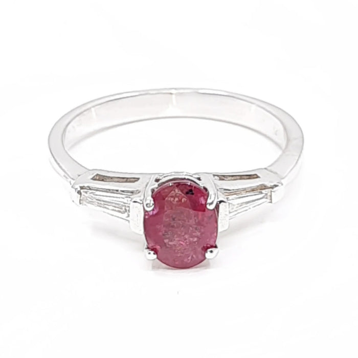 Ruby 0.70ct tw and Diamond 0.35ct tw Women's Ring 14kt Gold