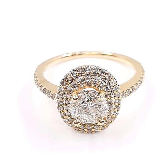 Round Diamond 1.53ct tw Engagement Ring Women's 14kt Gold