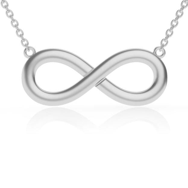 Infinity Necklace Large in Silver