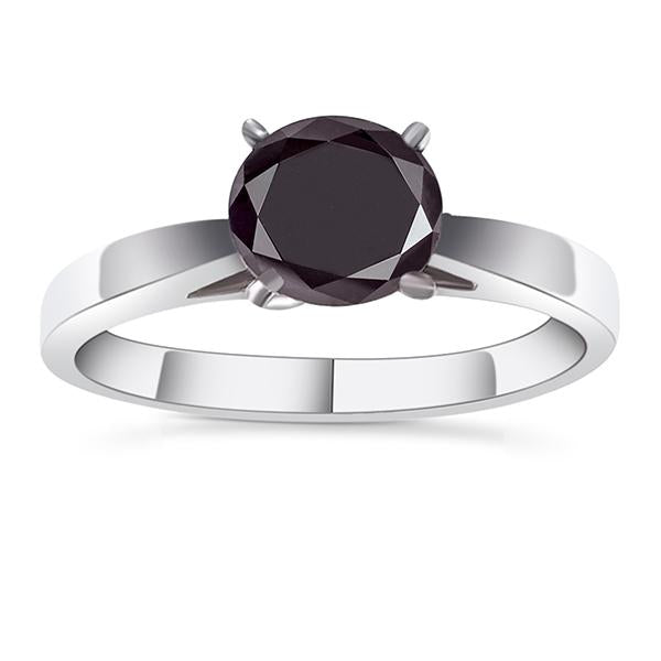 Black Diamond Ring 1.05cttw 14kt Gold
