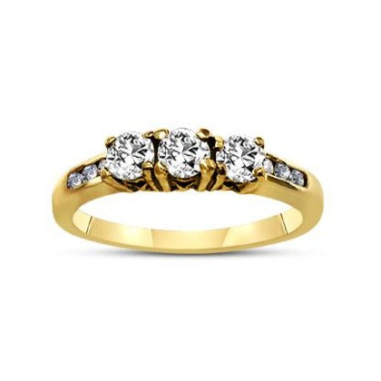 Three Stone Diamond Ring Women's 1.20cttw with 14kt Gold