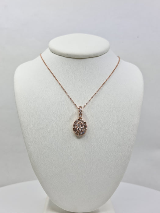 SeaFraa Oval Shape Diamond Necklace 1.08 carats of diamonds in 14kt Gold
