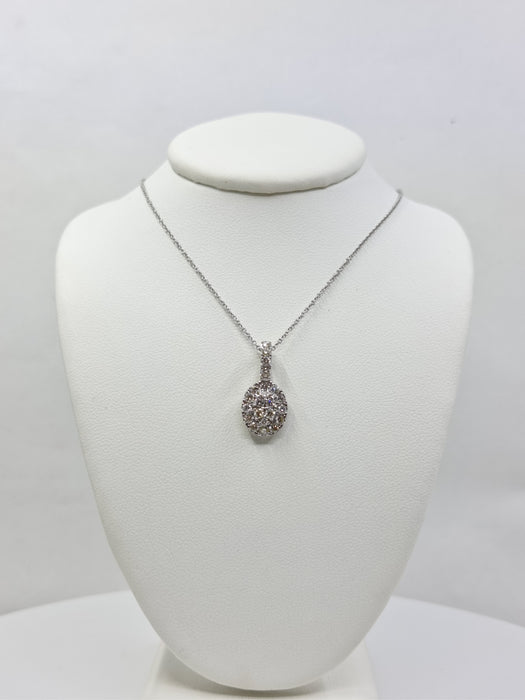 SeaFraa Oval Shape Diamond Necklace 1.08 carats of diamonds in 14kt Gold