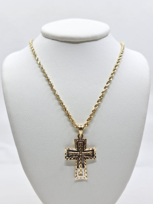 14kt Small Reversible Cross Pendant Woman