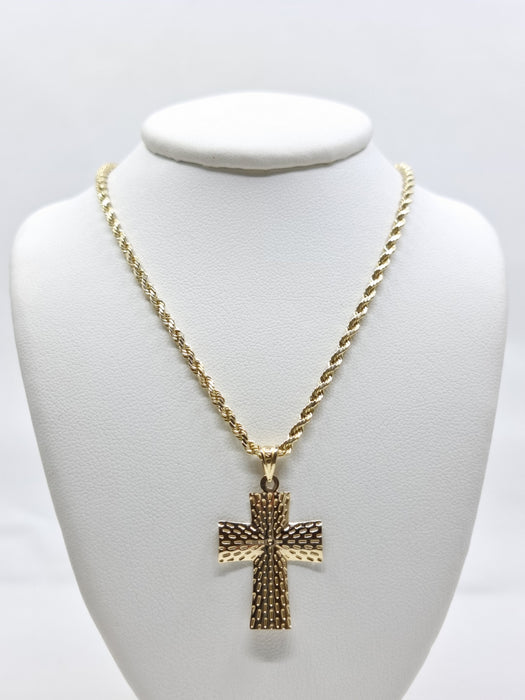 14kt Small Reversible Cross Pendant Woman