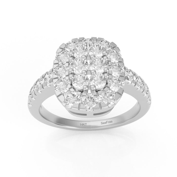 SeaFraa Cushion Shape Diamond Ring 1.10 carats of diamonds in 14kt Gold