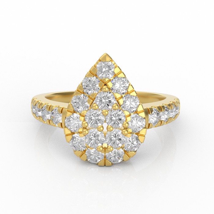 SeaFraa Pear Shape Diamond Ring 1.10 carats of diamonds in 14kt Gold