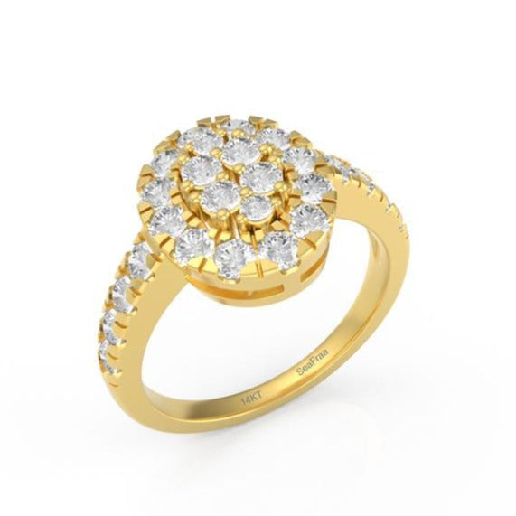 SeaFraa Oval Shape Diamond Ring 1.10 carats of diamonds in 14kt Gold