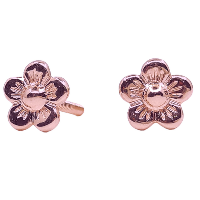 14kt Gold Baby Flower Earrings