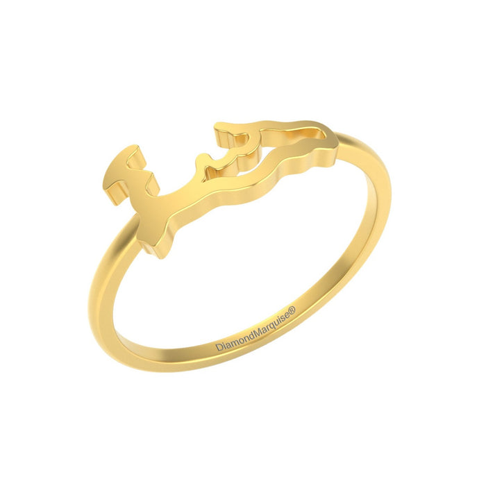 14kt Gold Cayman Map Ring