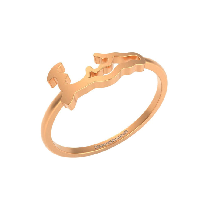 14kt Gold Cayman Map Ring