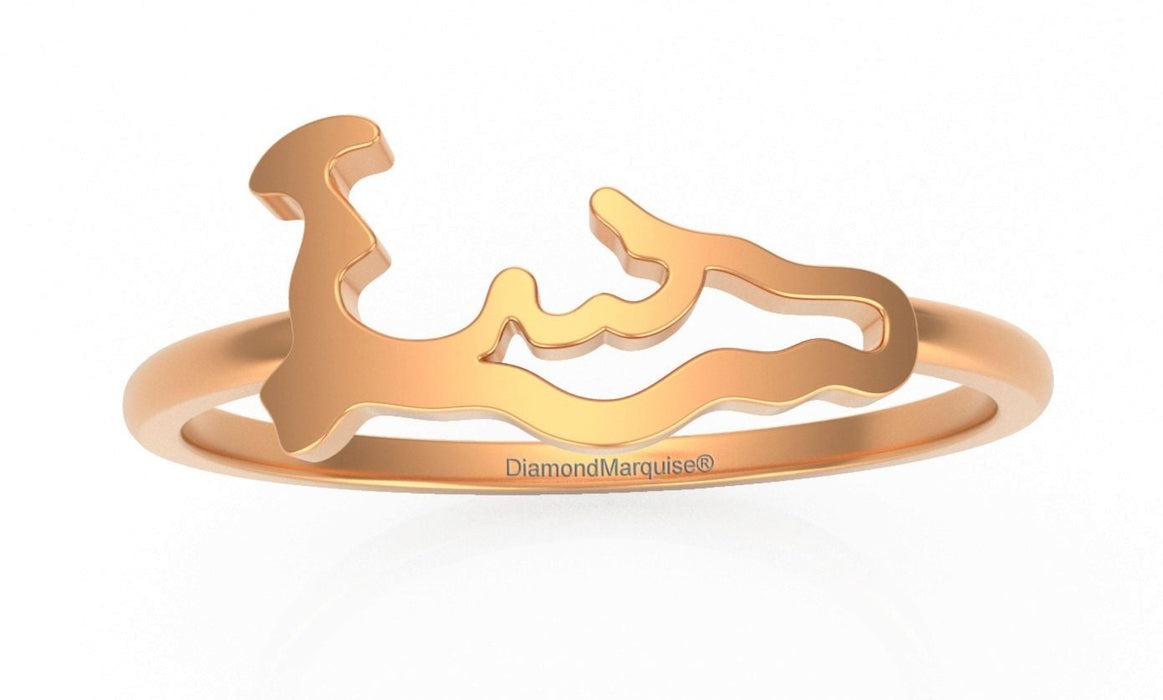 14kt Gold Cayman Map Ring