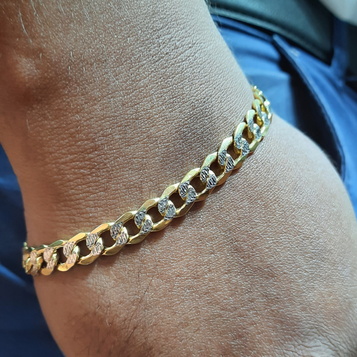 Cuban Link Diamond Cut Bracelet 14kt — KY