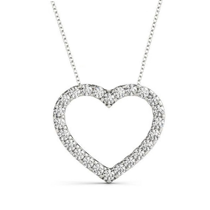Diamond Necklace Heart 2.50 ct tw 14kt Gold
