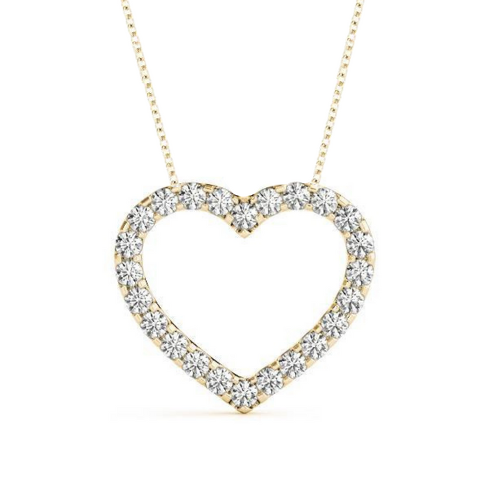 Diamond Necklace Heart 2.50 ct tw 14kt Gold
